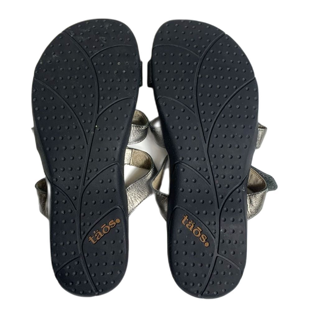 Taos Women's Bronze Metallic Leather Strappy Slide Comfort Sandal Size 11 - Picture 9 of 10